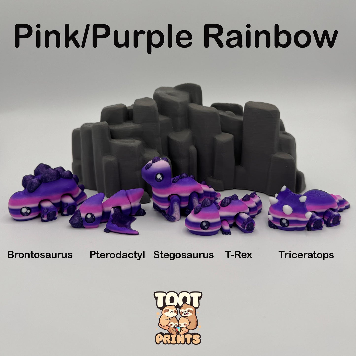 DinoTOOTS! 3D Printed Flexi-Dinosuars!