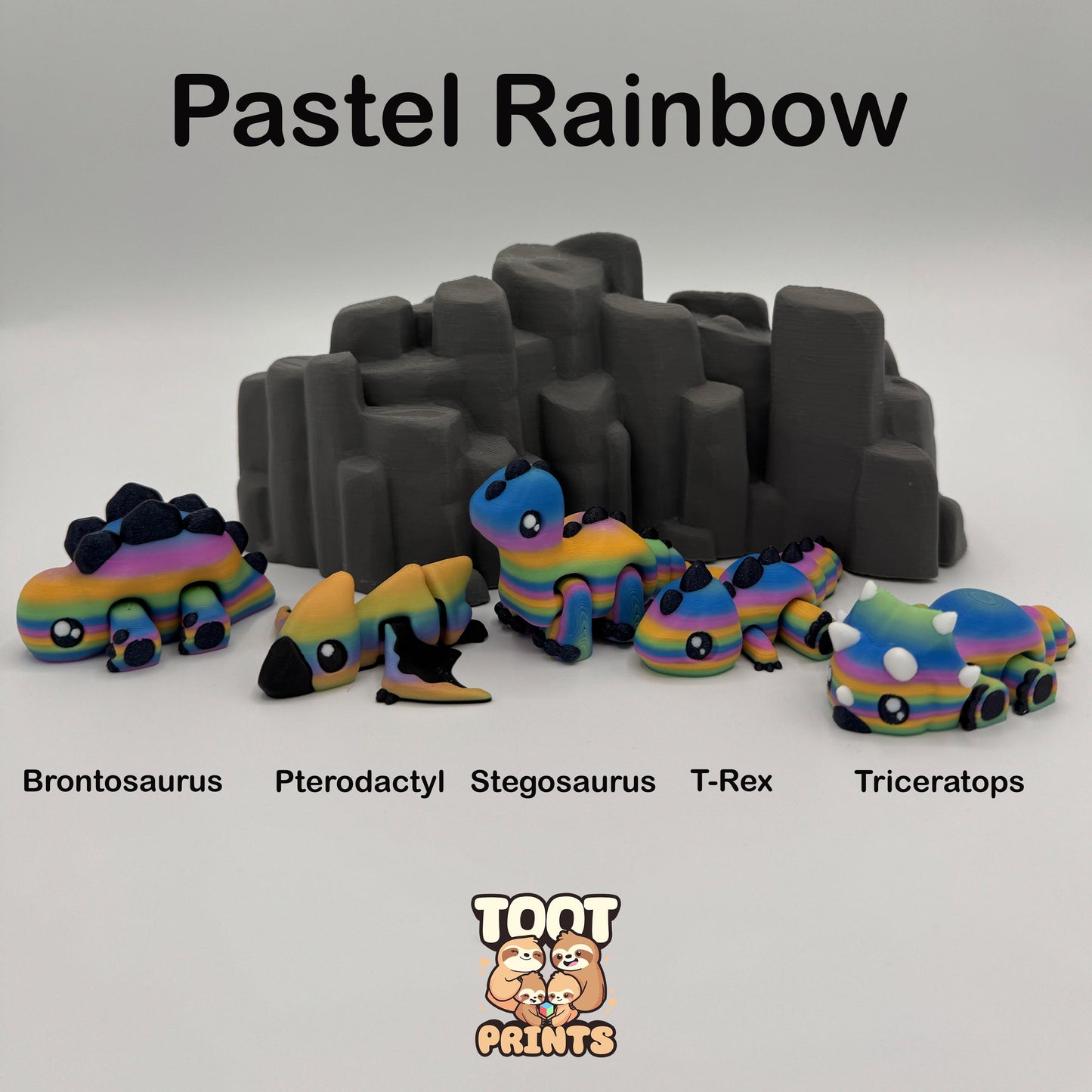 DinoTOOTS! 3D Printed Flexi-Dinosuar Packs!