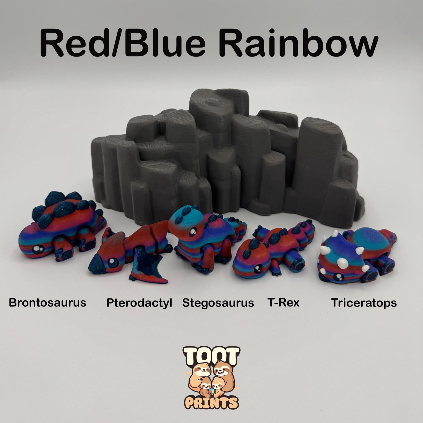 DinoTOOTS! 3D Printed Flexi-Dinosuars!