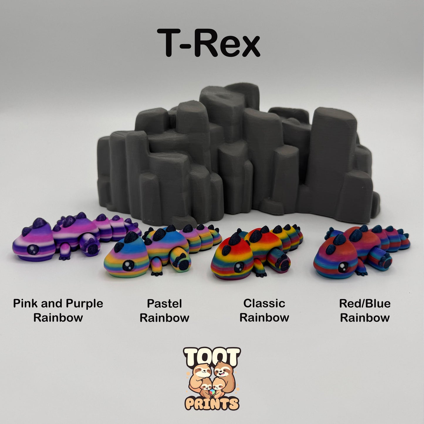 DinoTOOTS! 3D Printed Flexi-Dinosuars!